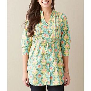 Matilda Jane It's a Wonderful Parade Green Acres Top Floral Women's Medium